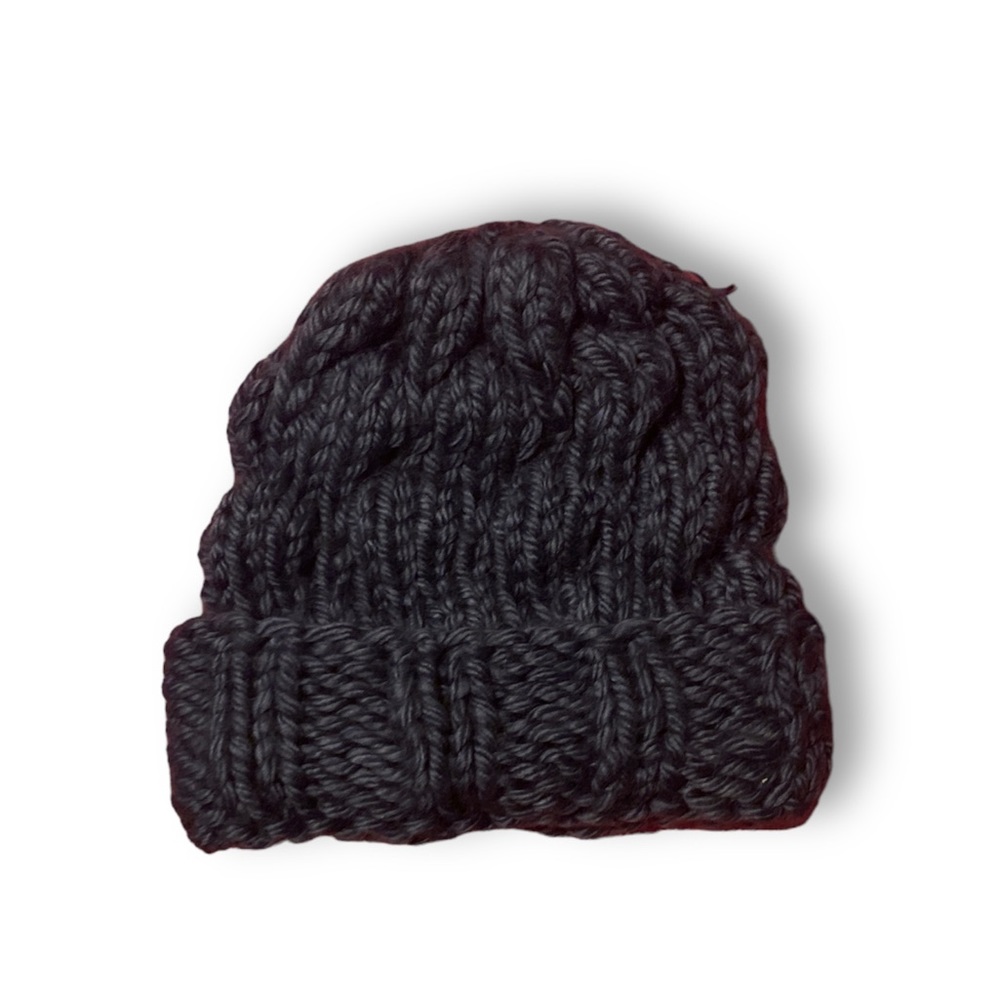 Gray knitted beanie